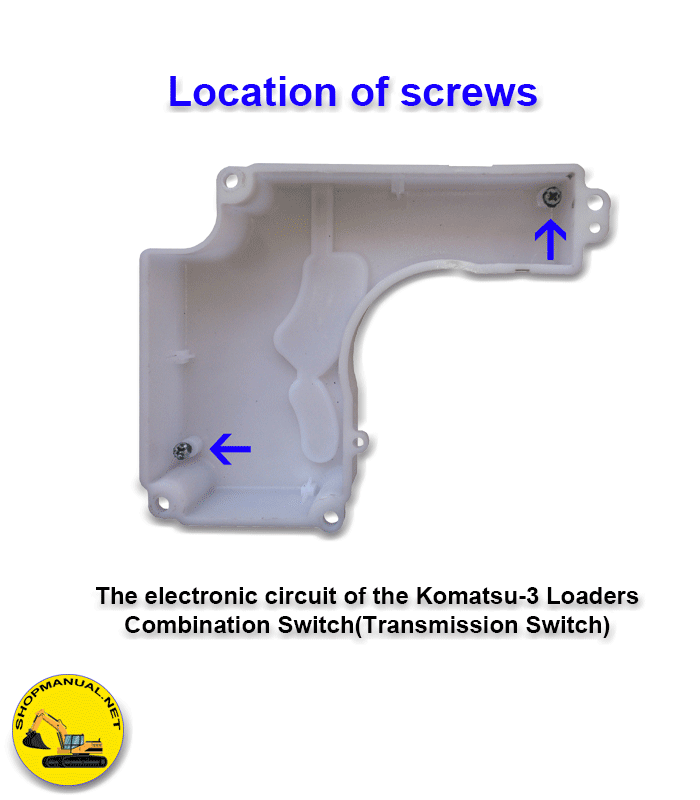 Location of screws Komatsu Loader-3 Combination Switch(Transmission Switch)