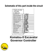 Schematic of this part inside the circuit The electronic circuit of the Komatsu-5 Excavator Governor Controller