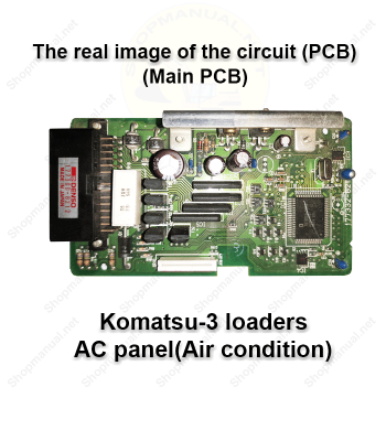 The electronic circuit of the Komatsu-3 loaders AC panel(Air condition) 01