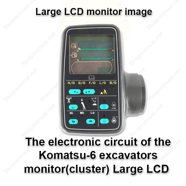 The electronic circuit of the Komatsu-6 excavators monitor(cluster)large LCD 01