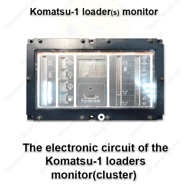 The electronic circuit of the Komatsu-1 loaders monitor(cluster) 01