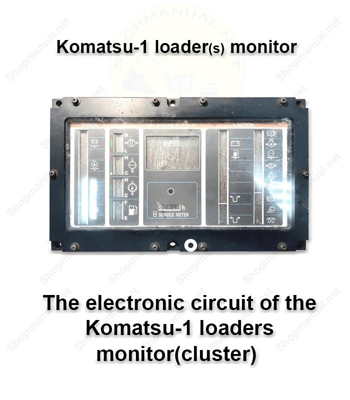 The electronic circuit of the Komatsu-1 loaders monitor(cluster) 01