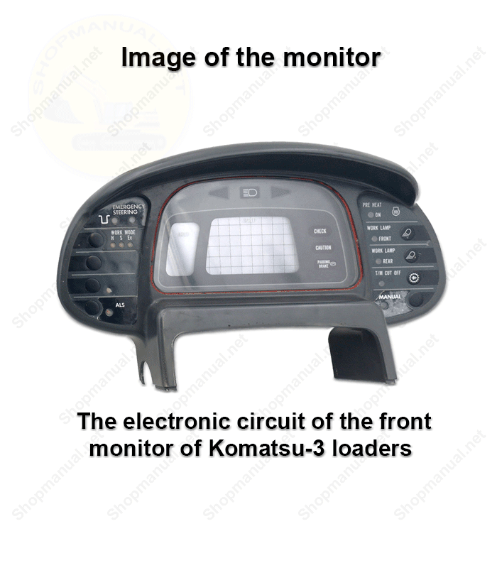 The electronic circuit of the front monitor of Komatsu-3 front loaders 01